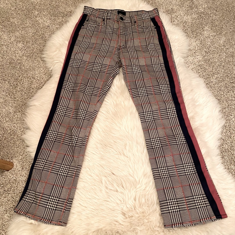 Mother the insider ankle plaid pants size 26